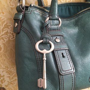 Fossil Maddox Satchel in Fir Green